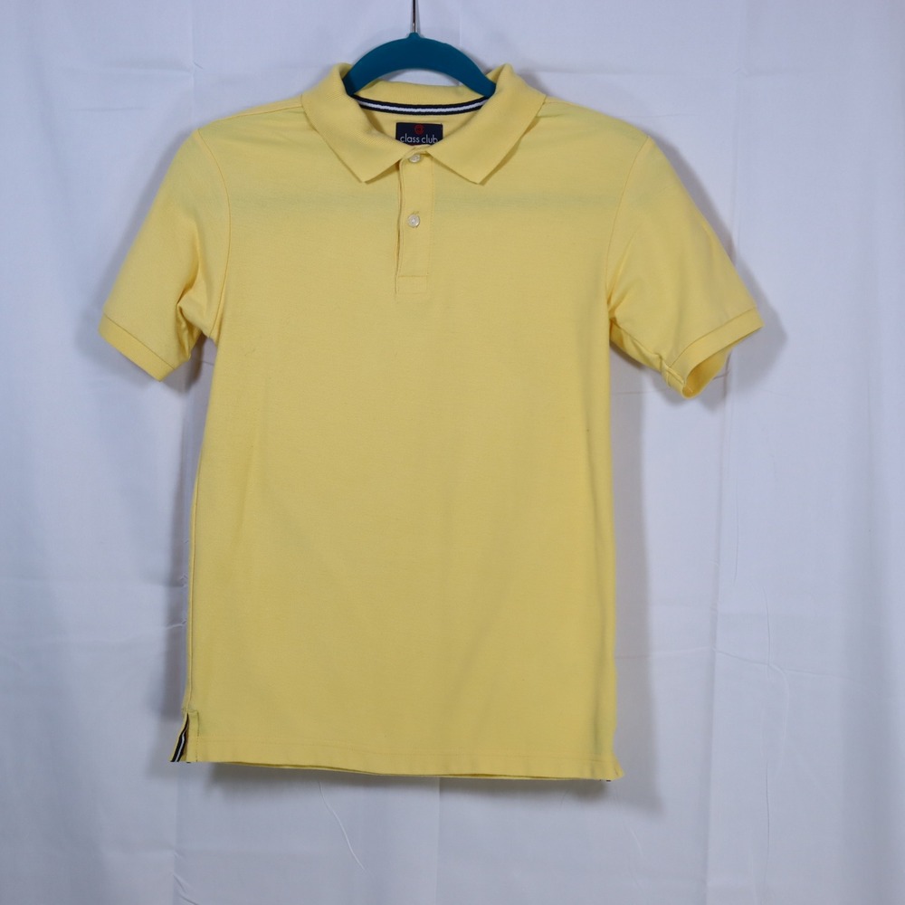 Class Club Polo Shirt 14/16 Yellow Boys Modern Fit Short Sleeve Top